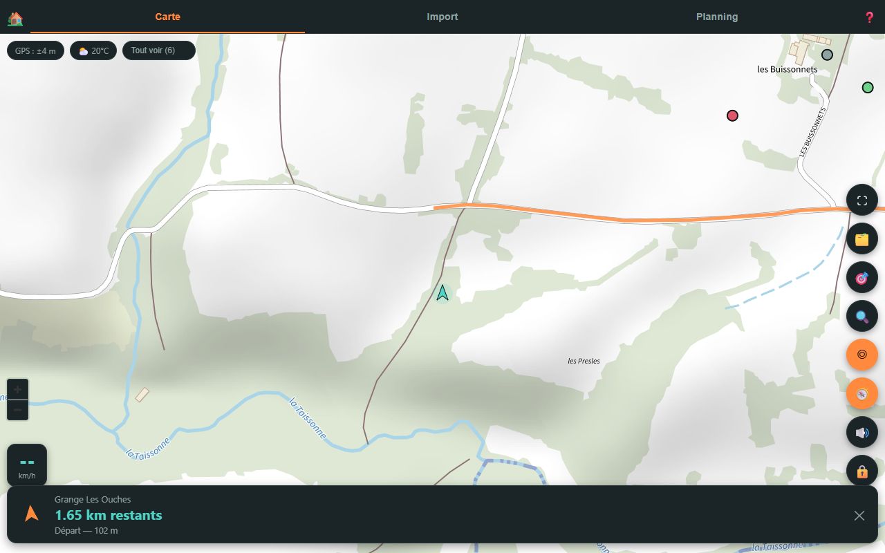 Navigation vers Grange Les Ouches : 1,65 km restants